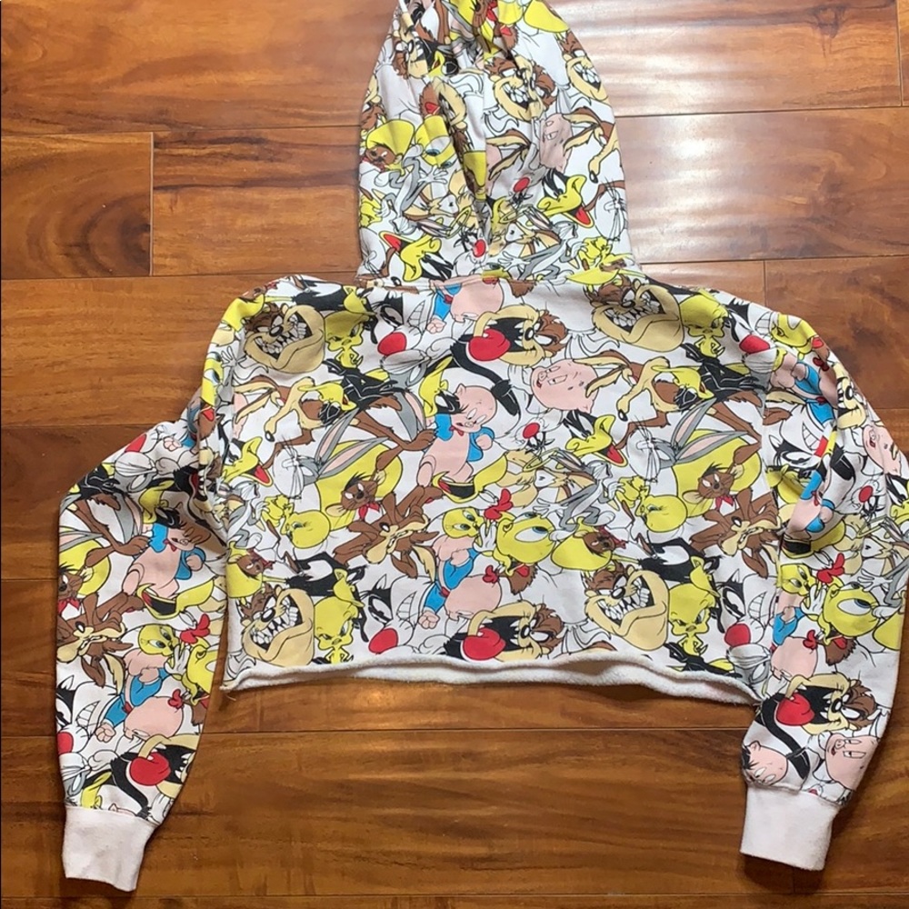 Vintage Women’s S Looney Tunes half cut sweatshirt